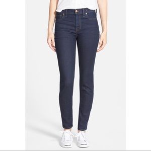 Madewell High Riser Skinny Jeans Davis Wash 28